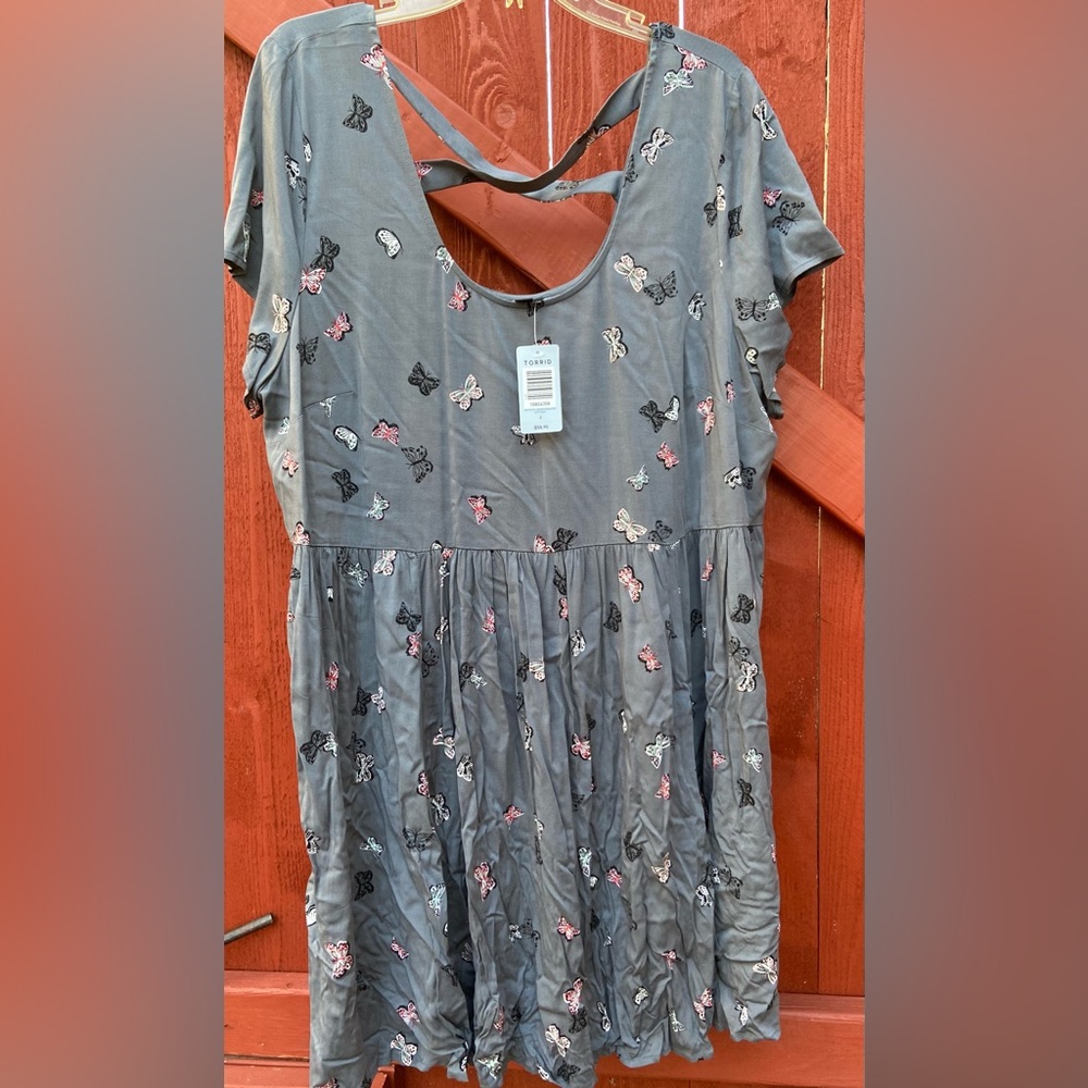 NWT Torrid Butterfly Skater Dress - Picture 7 of 11